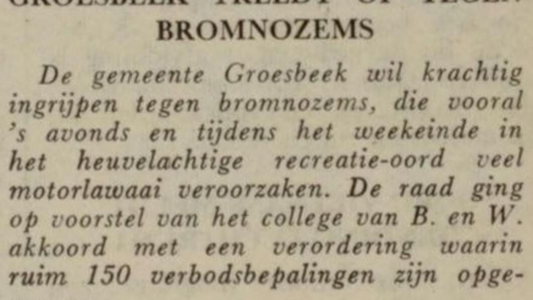 Groesbeek treedt op tegen bromnozems