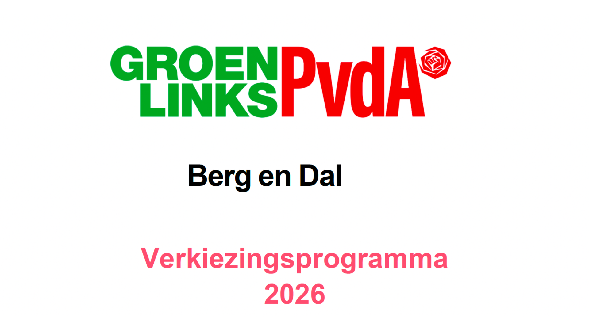 Verkiezingsprogramma 2026-2030